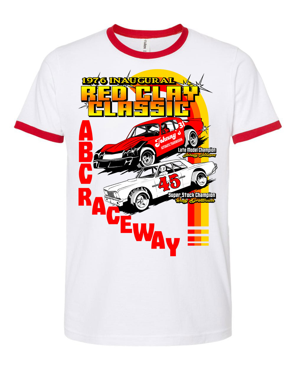 5OTH Red Clay Classic 1976 vintage shirt red n white